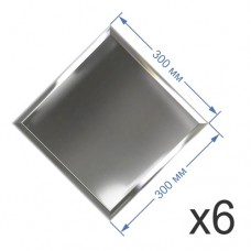 Зеркальная плитка 30x30 см (6 шт.) с фацетом 15 мм (квадрат) Зеркальная плитка 30x30 см (6 шт.) с фацетом 15 мм (квадрат)